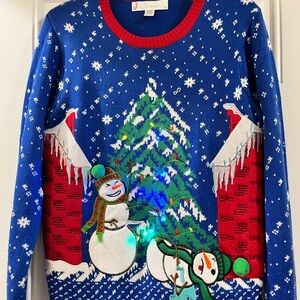 Ugly Christmas sweater that lights up!
